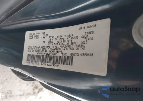 1995 Toyota Tacoma Xtracab from USA, damaged, VIN 4TAVN73F2SZ018722